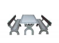 Ref. 852 Table with Tiles - Height 70 cm x Width 75 cm x Length 165 cm